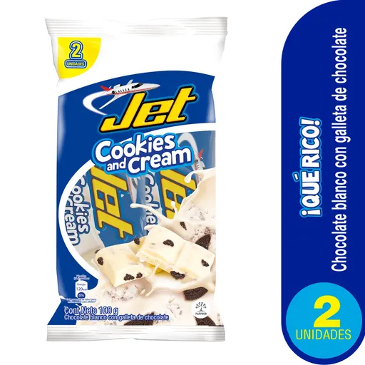 Jet Barras de Chocolate Sabor a Cookies and Cream