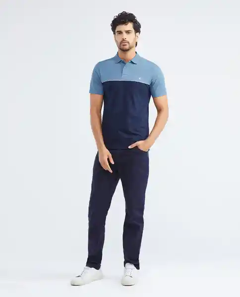 Camiseta Polo Block Contrast Azul Espejismo Oscuro S Chevignon