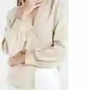  Camisa Faar Mujer Beige Polvo Claro Talla M Naf-Naf 