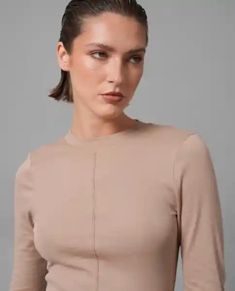 Camiseta Mujer Beige Talla L 209G003_BEI141108 Rifle