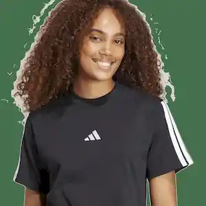 Adidas Camiseta 3s sj Para Mujer Negro Talla Ref: JM2393