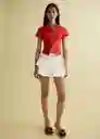 Falda Tulip Off White Talla M Mujer Mango