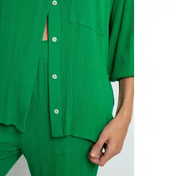 Camisa Nube Mujer Verde Tolima Oscuro Talla M 412F332 Naf Naf