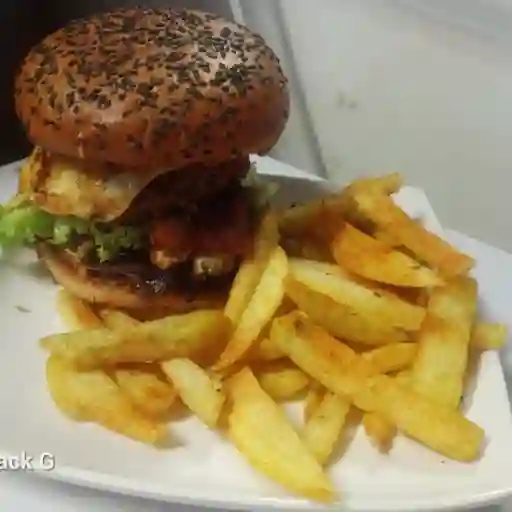 Hamburguesa artesanal al barril