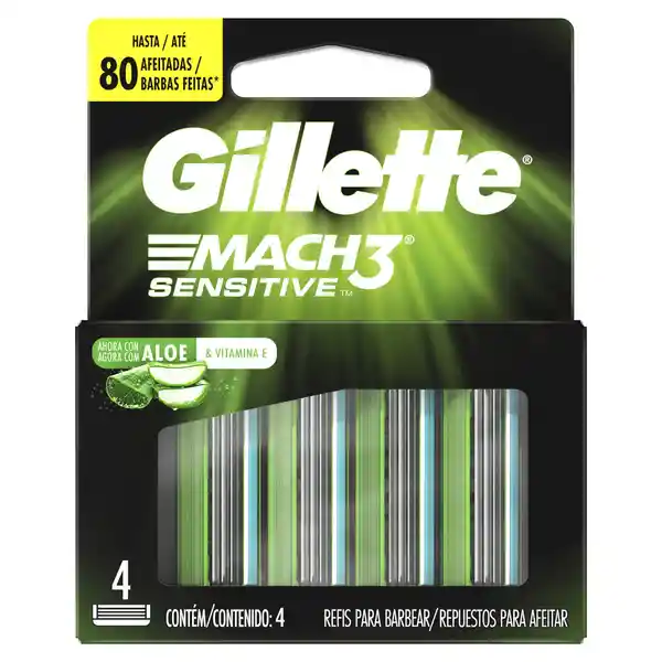 Gillette Mach3 Sensitive Repuesto de Afeitar