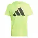 Adidas Camiseta Run it Bos Tee Para Hombre Verde Talla S