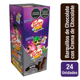 Piazza Black Barquillo con Crema de Chocolate