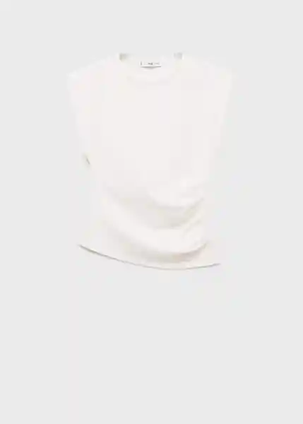 Camiseta Irma Offwhite Talla S Mujer Mango