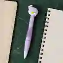 Esfero Con Brillos Tinta Azul Penguin Penman Family Gris Miniso