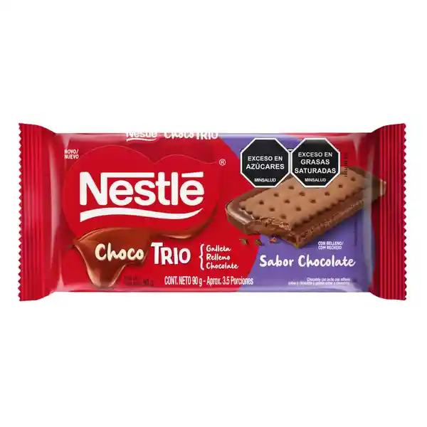 Nestlé Chocotrio Chocolate Galleta Relleno Sabor Chocolate 90 g