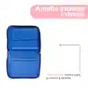 Cartera Corta Para Mujer Tipo Charol Azul Miniso