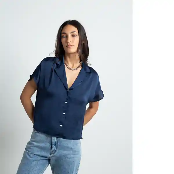 Camisa Peralpes Mujer Azul Medianoche Ultraoscuro S Naf Naf