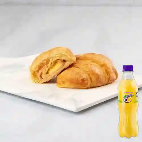 Combo Croissant de Jamón&Queso +Quatro Orig 400ML