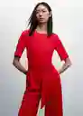 Enterizo Mono Nueve-H Rojo Talla S Mujer Mango