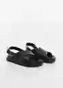 Sandalias Aneb Negro Talla 22 Niñas Mango