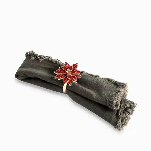 Set Aros de Servilleta Poinsettia Ambiente Gourmet