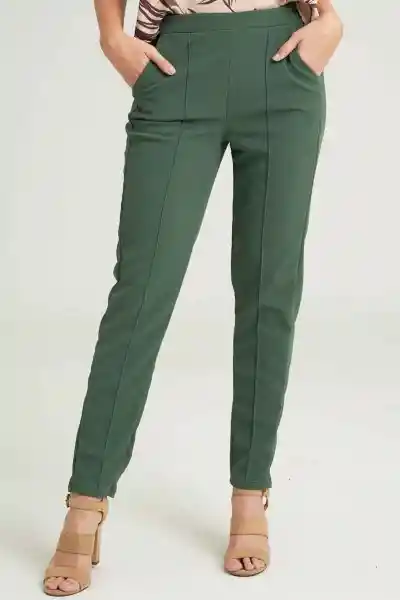 Pantalón Ibiza Vena Color Verde Militar Talla 10 Ragged