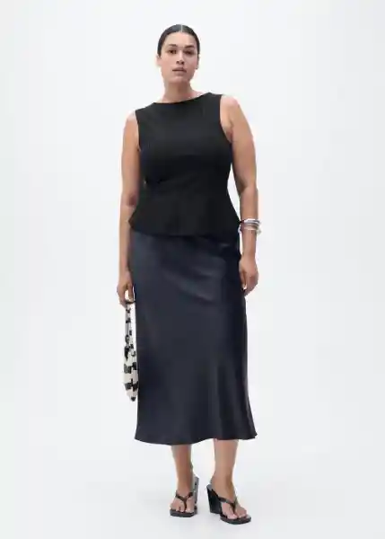 Top Coqui Negro Talla XS Mujer Mango