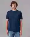 Camiseta Hombre Azul Talla L 100G001 Rifle