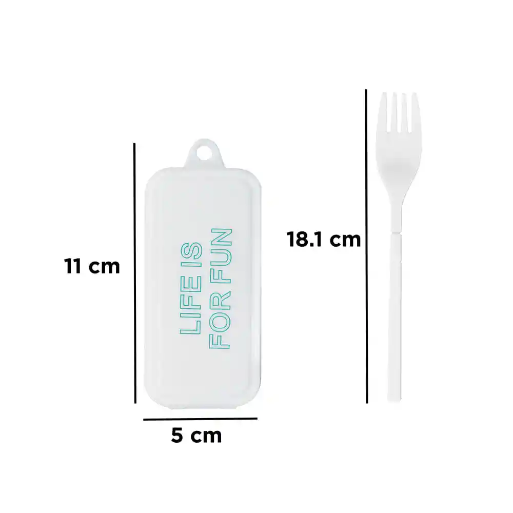 Miniso Kit de Cubiertos de Plástico Desarmables Blanco