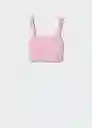 Top Rose Rosa Pastel Talla L Mujer Mango