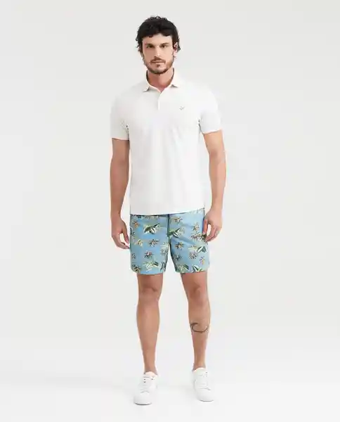 Bermuda Explorer Palm Swimwear Azul Piedra Medio S Chevignon
