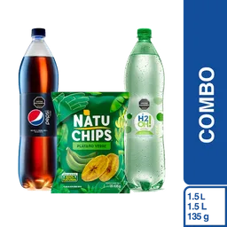 Combo Pepsi Sin Azúcar + H2Oh! Líma Limón + Natuchips Verde