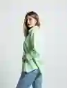 Camisa Mujer Verde Jubiloso Medio Jamie Talla M 411F338 Naf Naf