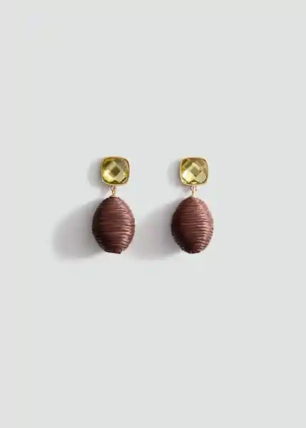 Pendientes Melania Marrón Talla 99 Mujer Mango