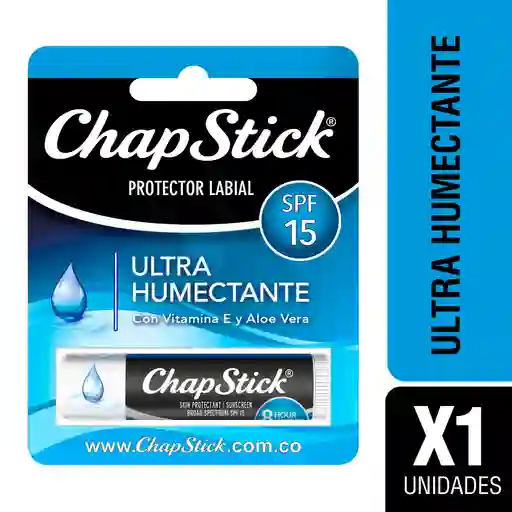 Chapstick Ultra Humectante con Vitamina E & Aloe Vera, x 1 und