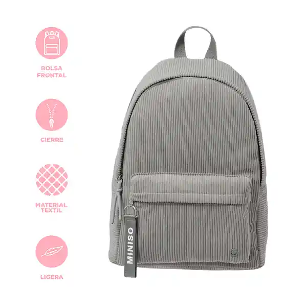 Maleta de Pana Gris Serie Miniso