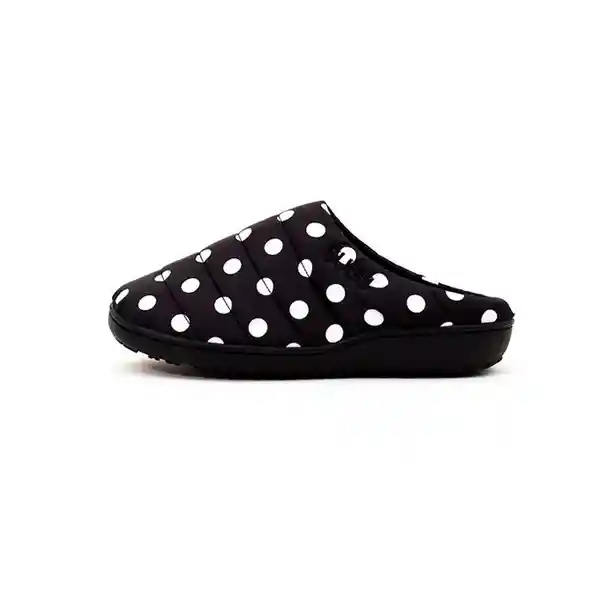 Subu Pantuflas Puntos Negro Y Blanco Talla 39-40