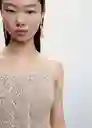 Vestido Flavita Gris Claro Vigoré Talla S Mujer Mango