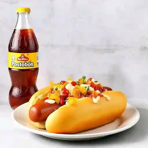 Combo perro sencillo + postobón 250 ml