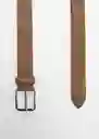 Cinturón Suede Chocolate Talla 90 Hombre Mango