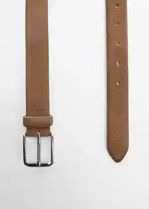 Cinturón Suede Chocolate Talla 90 Hombre Mango
