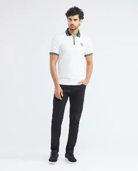 Camiseta Polo Zipper Crudo Prístino Claro Talla M Chevignon