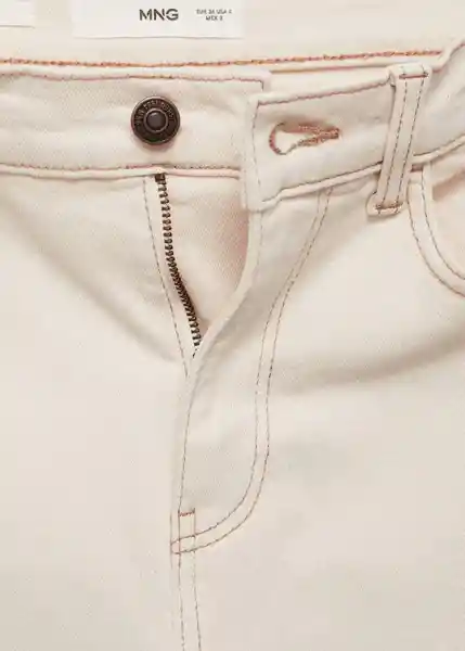 Jean Newmom Off White Talla 32 Mujer Mango