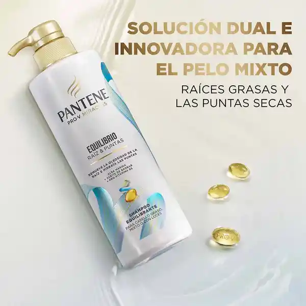 Shampoo Pantene Pro-V Miracles Equilibrio Raiz y Puntas Equilibrante Champu 510 ml