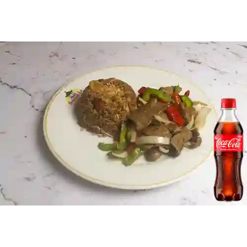 Arroz Especial c/ Lomito Pimentón +Cocacola Org 400ml