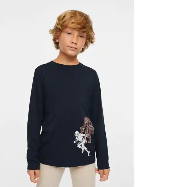 Camiseta Gofor Navy Talla 10 Niños Mango