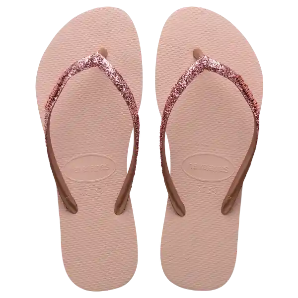 Sandalias Ballet Glitter Rosa Dorado Talla 38 4146975 Havaianas