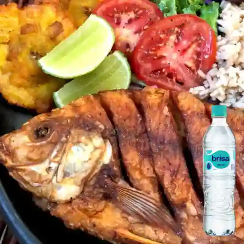 Combo Mojarra Frita + Brisa Sin Gas 600ML