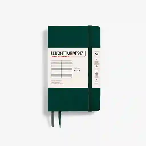 Leuchtturm1917 Cuaderno Pequeño Rayas Verde Sc