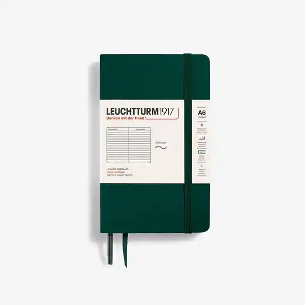 Leuchtturm1917 Cuaderno Pequeño Rayas Verde Sc