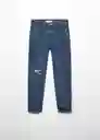 Jean Dad Tejano Oscuro Talla 07 Niños Mango