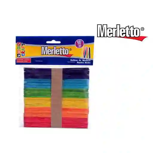 Merletto Palito de Madera de Colores 7857522758