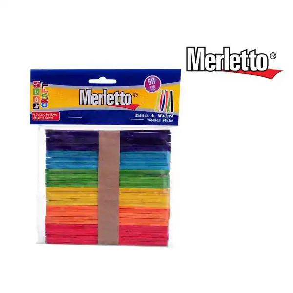 Merletto Palito de Madera de Colores 7857522758