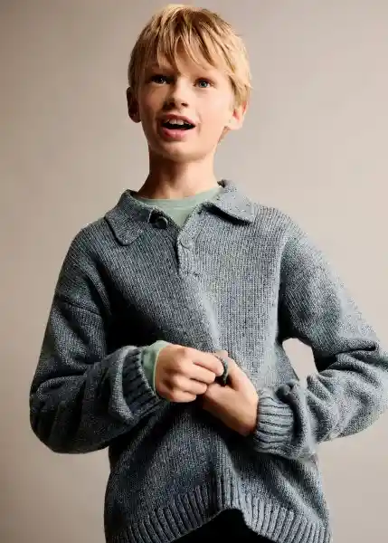 Suéter Jersey Veten Gris Medio Vigoré Talla 14 Niños Mango