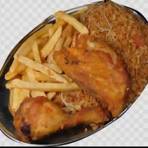 Arroz chino para 2 personas con pollo